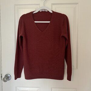 Everlane Women's V-Neck Cashmere Sweater | Rose | XS | EUC